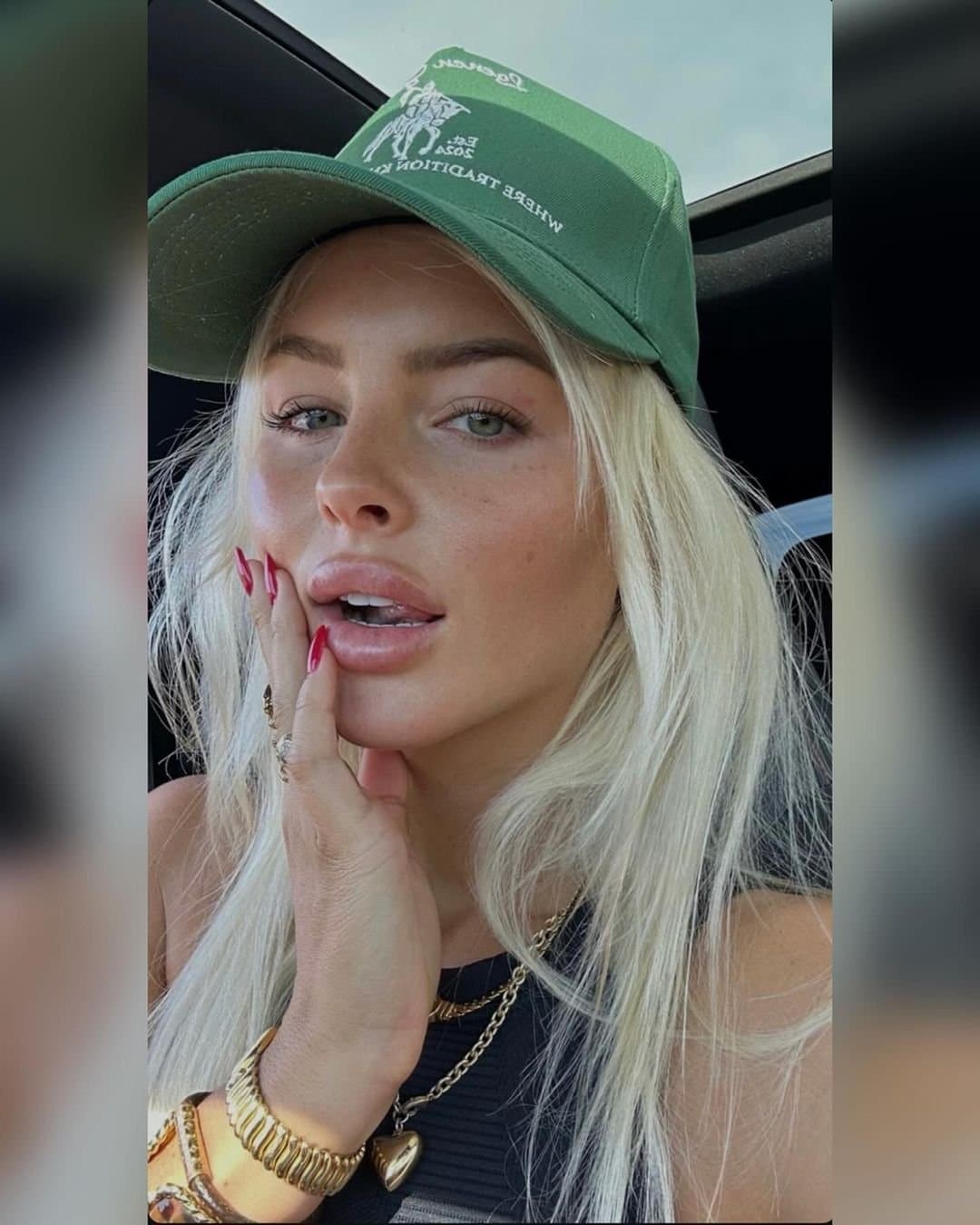 Innocent Blonde bombshell Caroline in desperate need of a cock