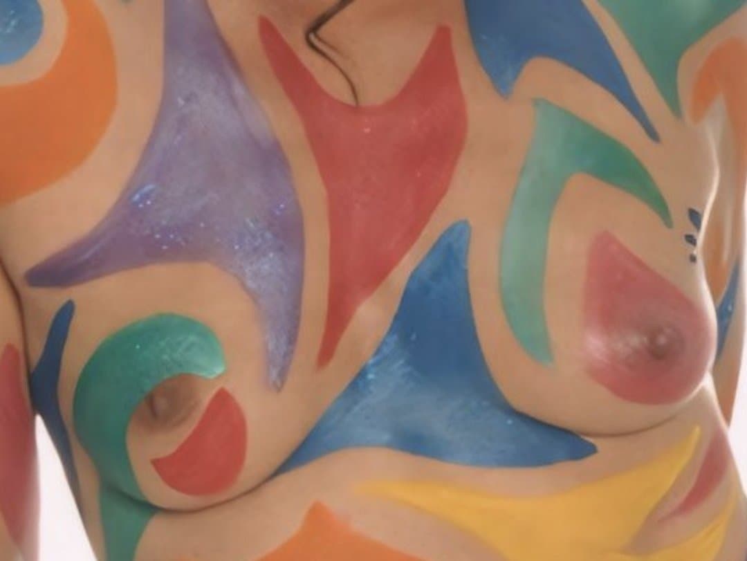Desi Slut nude body paint shoot