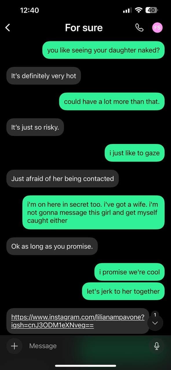 Perv Dad Completely Risks His Own Daughter. REAL WITH TEXTS