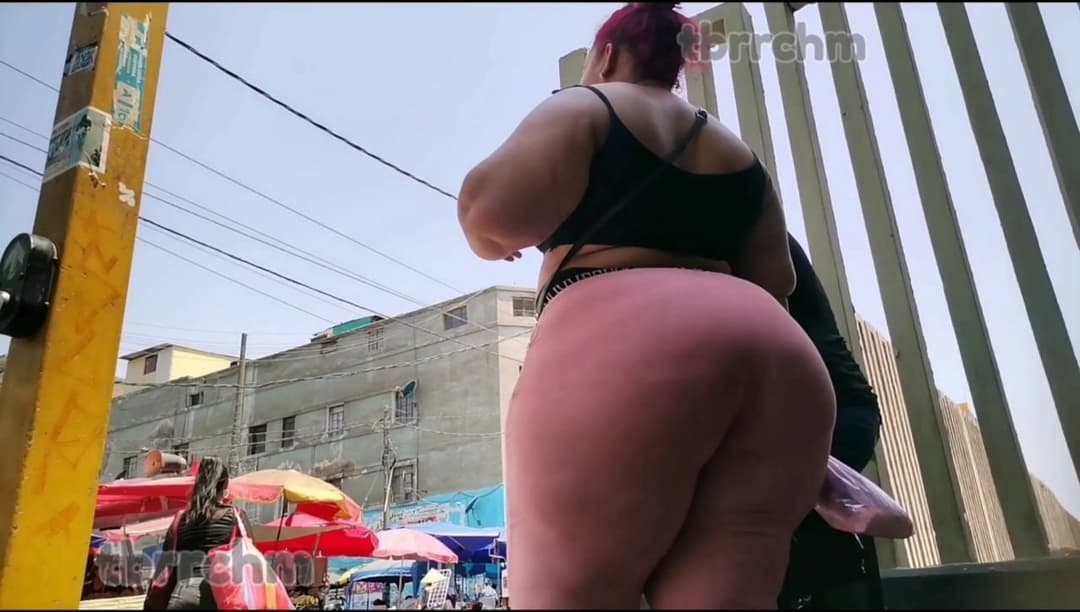 Candid Latina bbw monster fat ass #spy #hidden cam #candid
