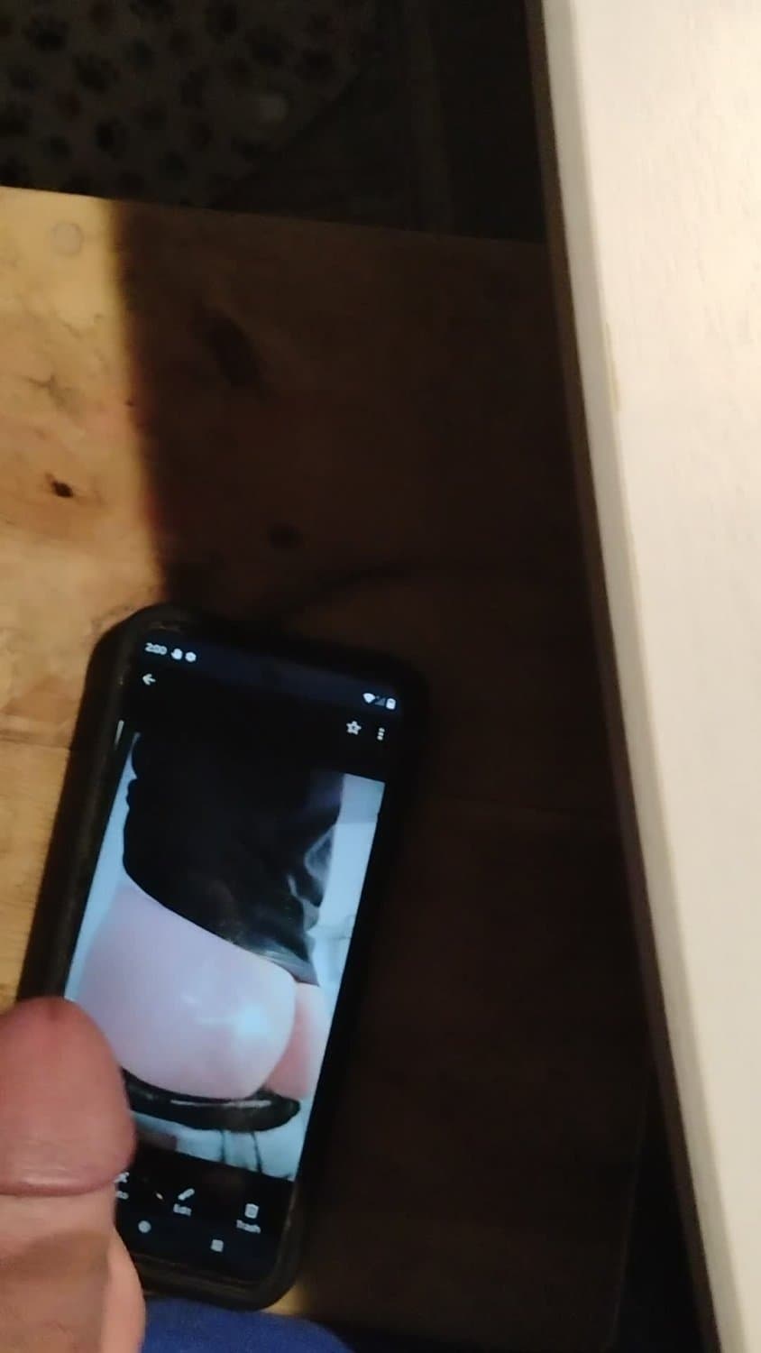 guy cums on my  white fat ass