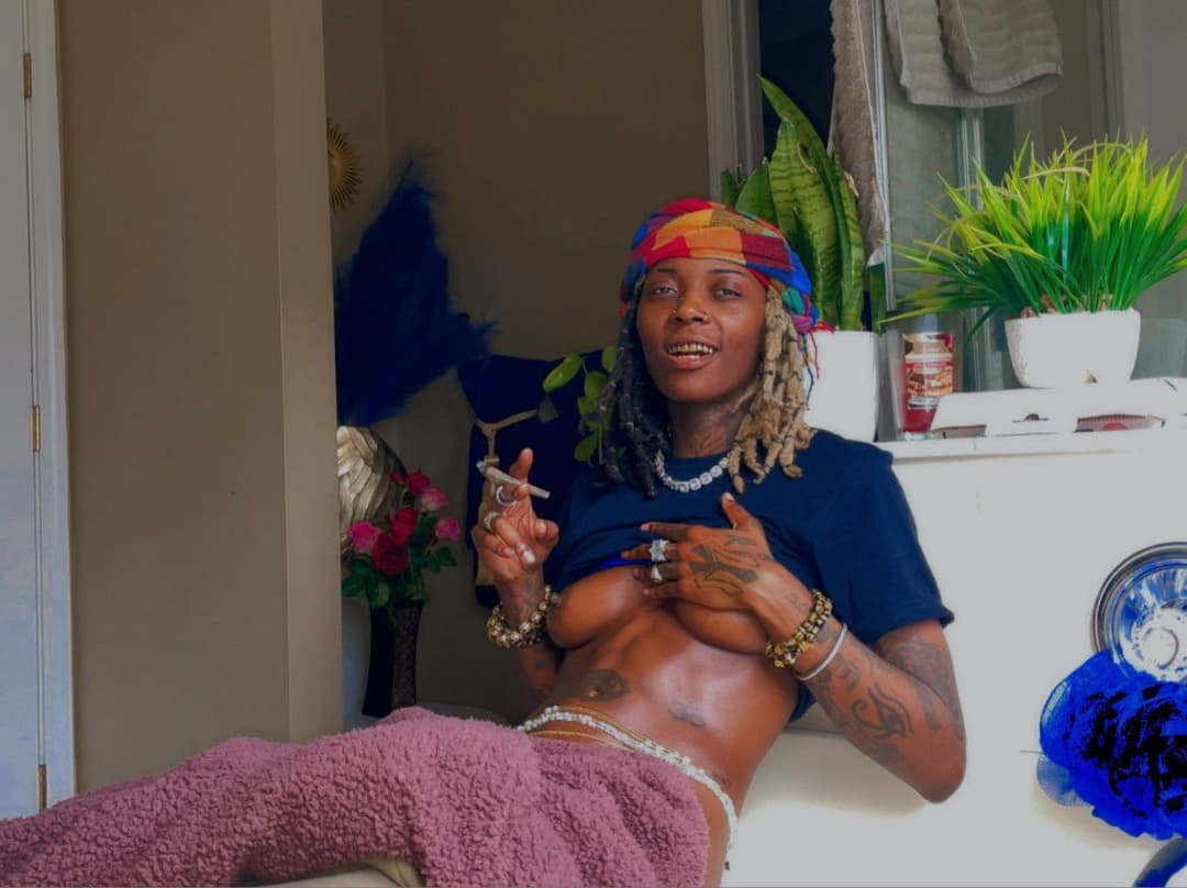 Black dyke stud ebony tomboy Tajee P2