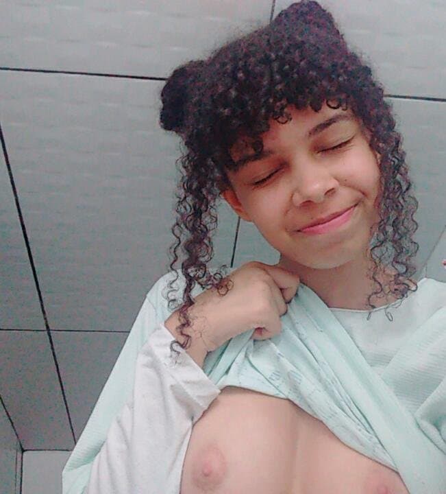 Sexy curly hair girl