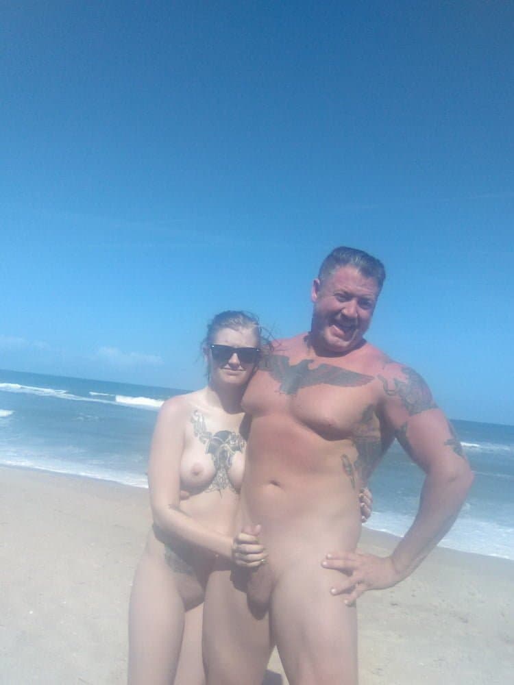 Beach friend. We always have a great time and she always has to make sure she gets pics of me erect