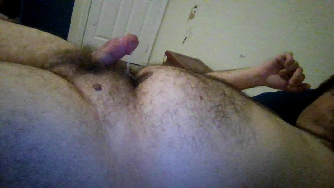 stroking my cock and cumming