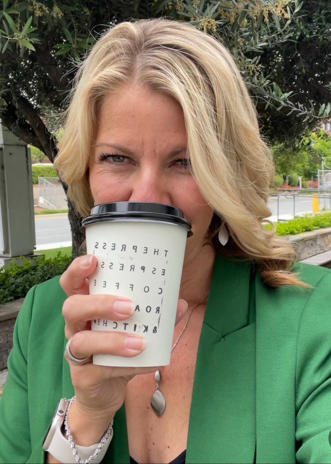 Coffee anyone? She takes it black..but begs for creamer