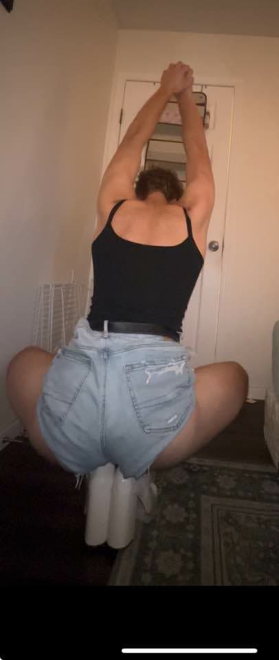 skinny fag-husband wearing wifes lingerie and gets horny from posing! CBT! kik: dammyxo