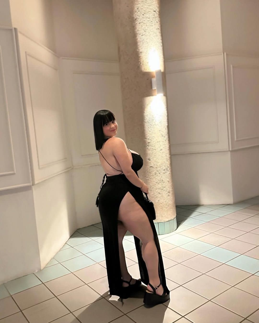 Click to view full size Curvy latina slut is begging you to pump for her tits