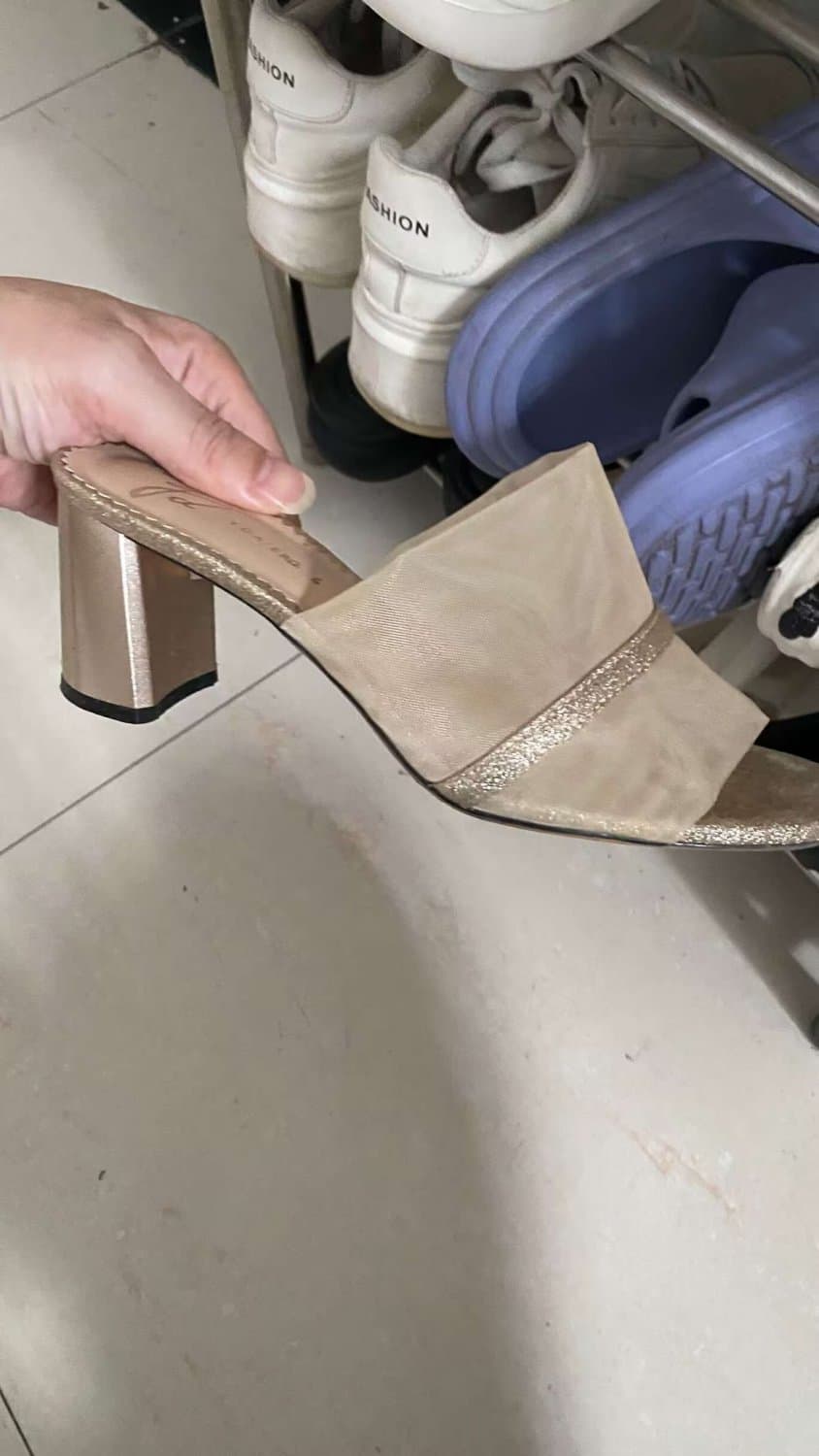 Cock & cum into asian shoes