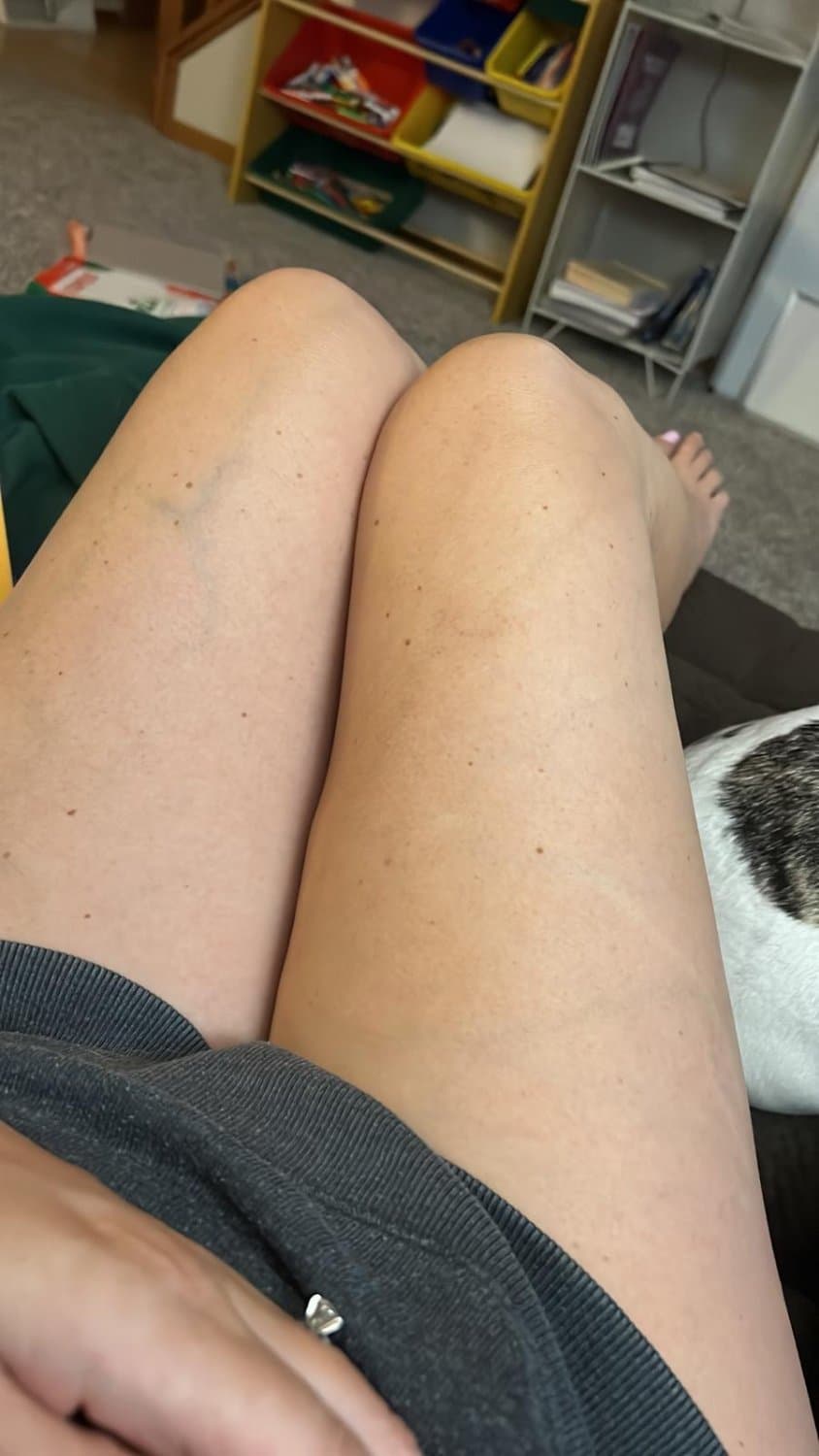 Cheating hot wife loves showing off her ring, panties, crotch, pussy, ass, legs, and feet.