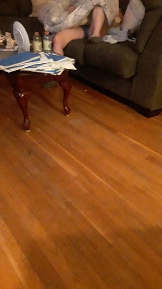 Waiting for the fat wife to go into the bedroom so I can pull my cock out