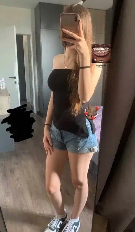 Hot tight petite slut loves to tease her boobs - Melani will suck any dick including urs ?