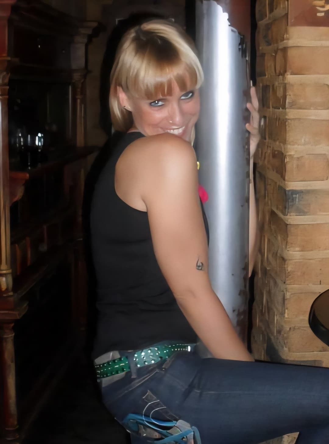 Loses bet and shows off her big pussy lips and hard nipples