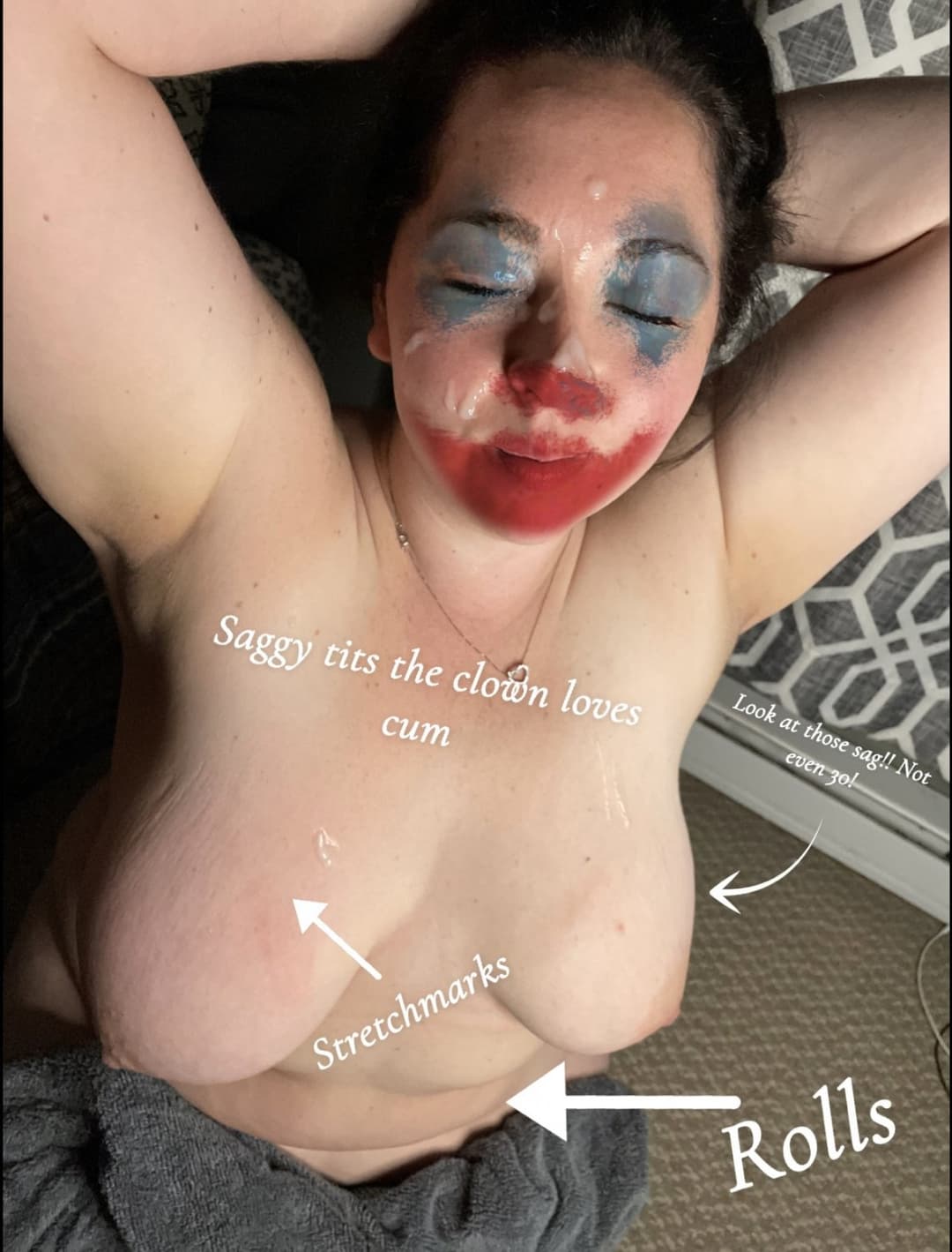 Lets make Saggy the Clown famous!!! Degraded and humiliated…. Kik: mygirl4usecny