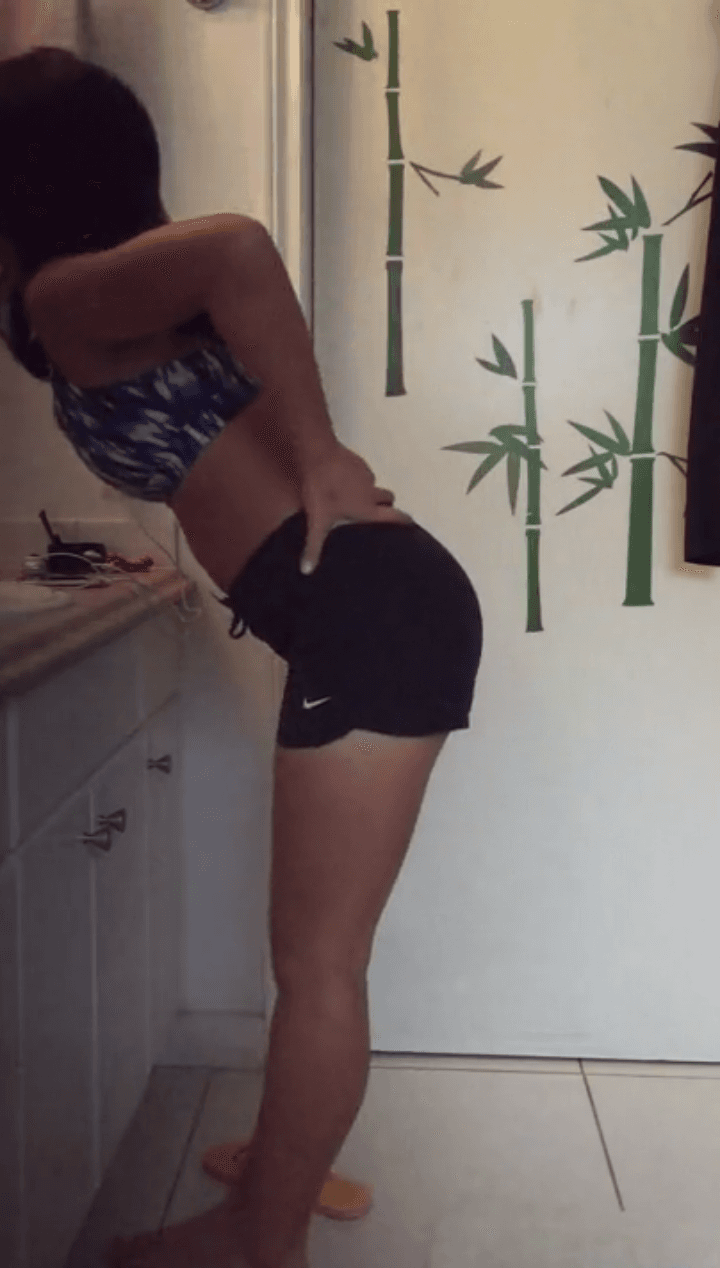 Click to view full size Asian teen 18 caught on hidden cam in the bathroom dancing away. Repost her and enjoy