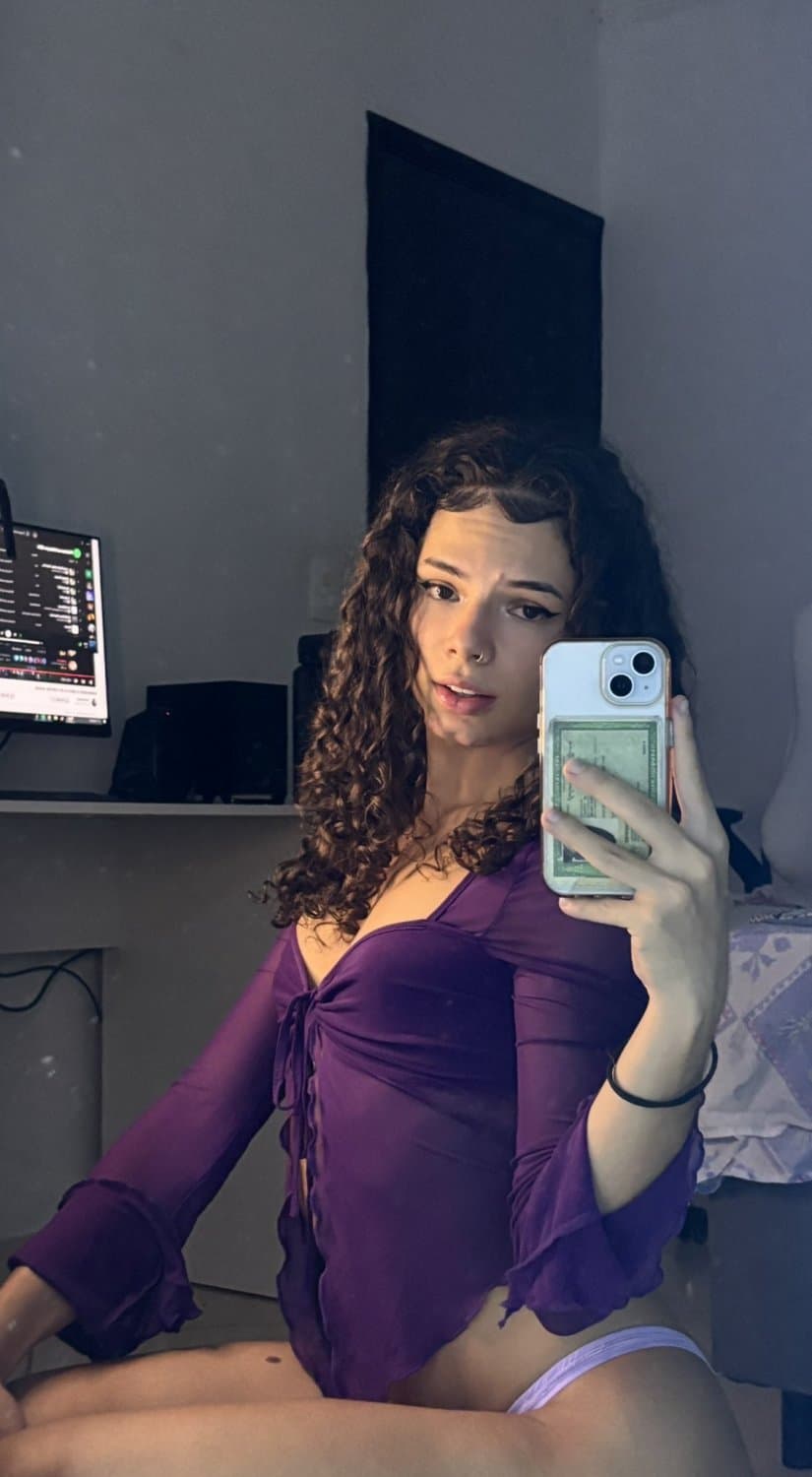 Curly latina shemale with big cock and perfect ass