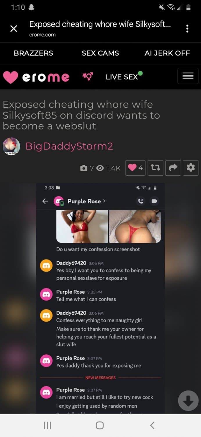 Exposing more of Cheating whore Wife Silkysoft85 from Discord go add and blackmail the cheating slut