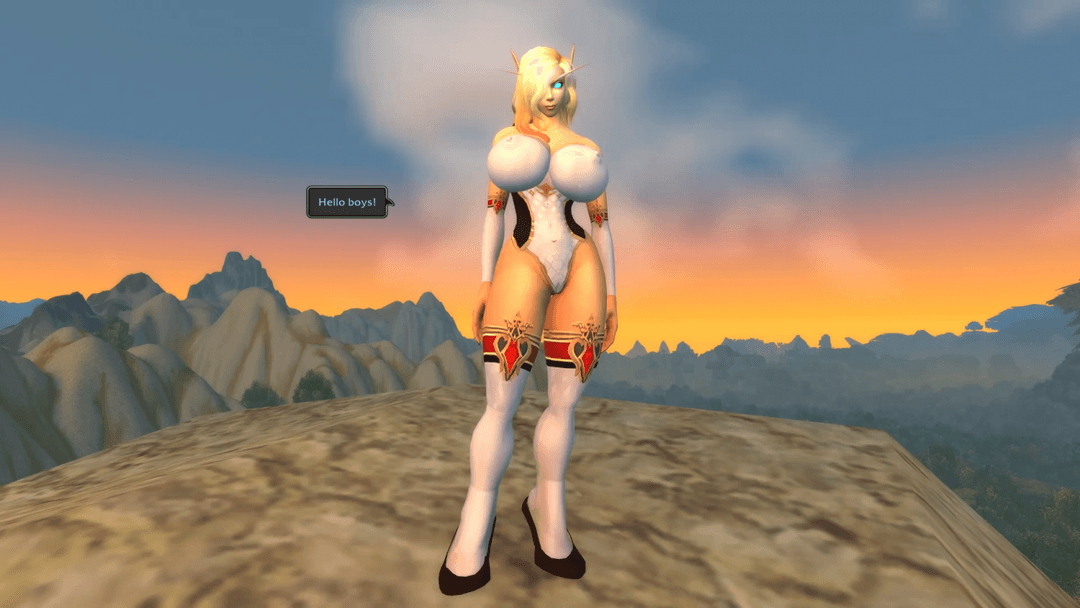 Blonde void elf bitch (with cum countdown)