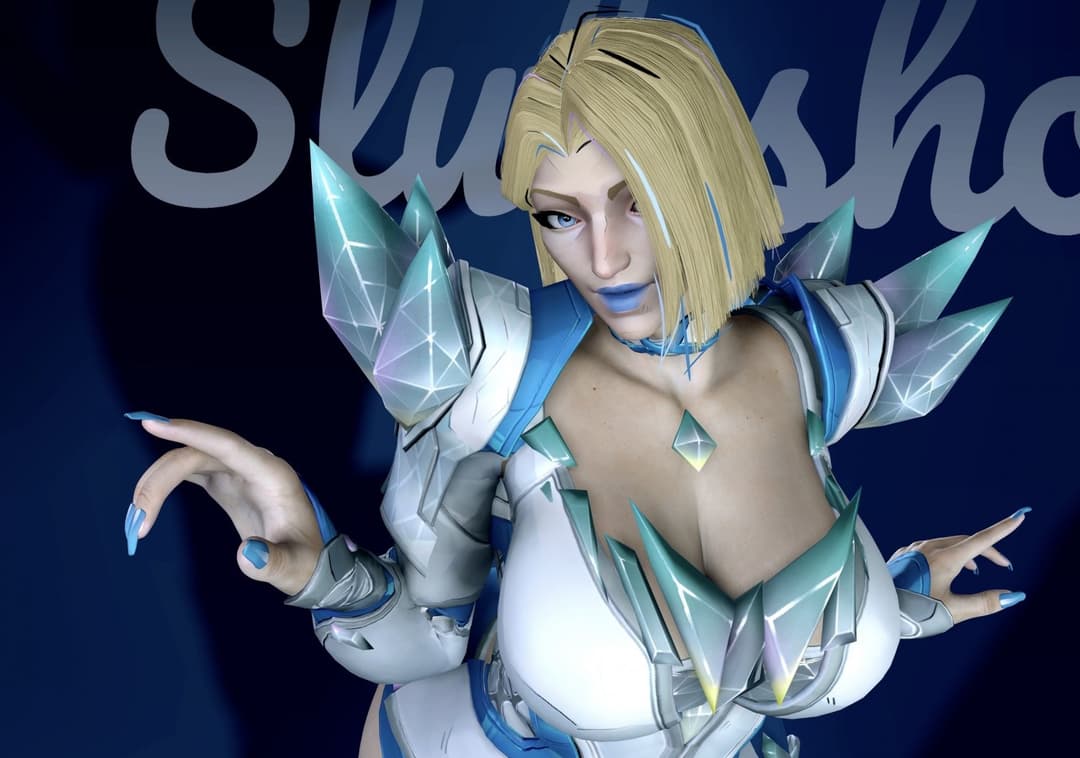 Emma Frost at a shoot. She’ll be really confused when a naked hung black man shows up to the solo.