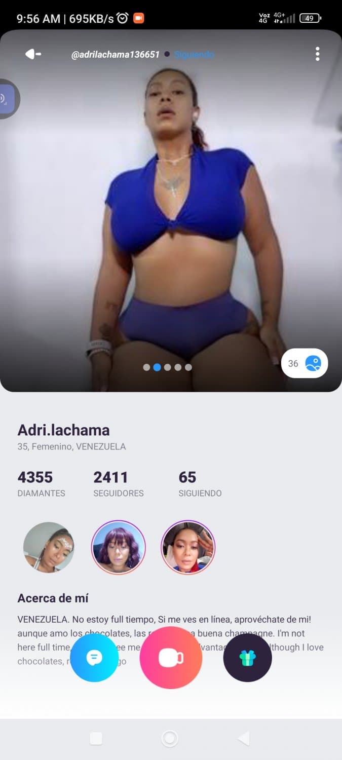Adri.lachama Morena Nalgota de la App Nozy.video.livestream