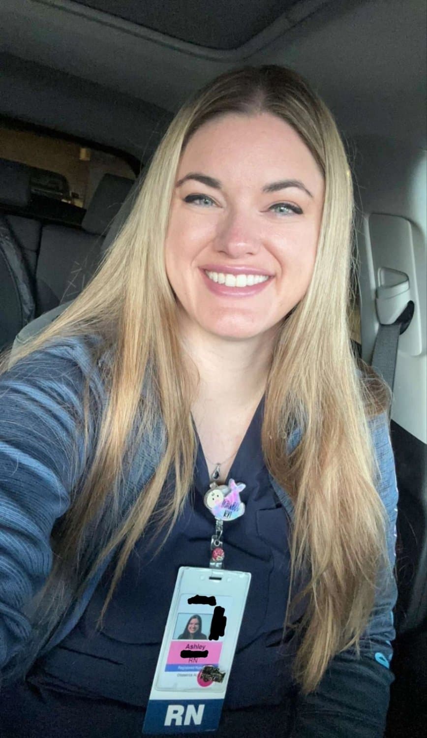 Nurse Ashley horny after work and wants to fuck