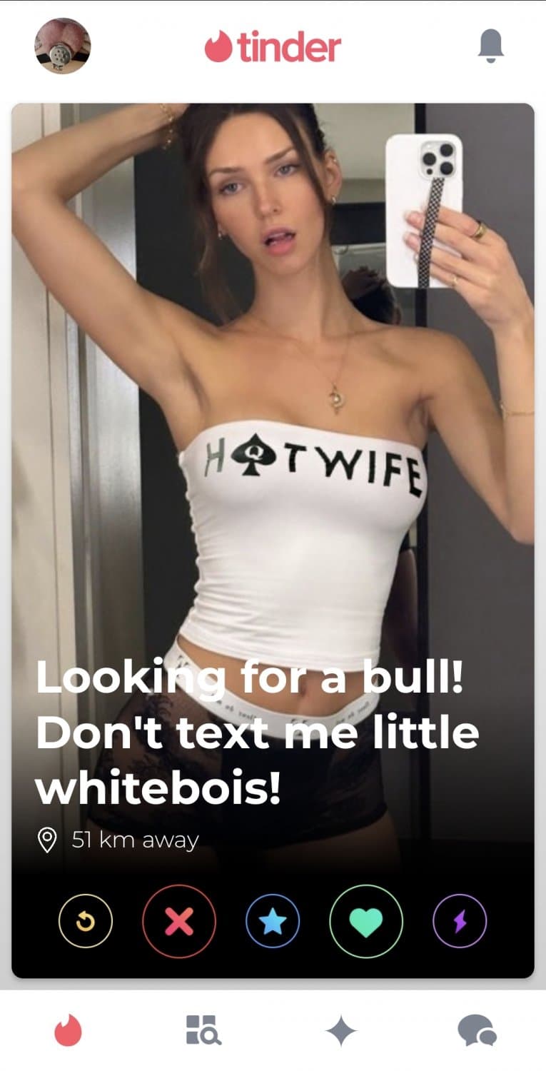 Dating apps for little whitebois! This is your future. LOSER