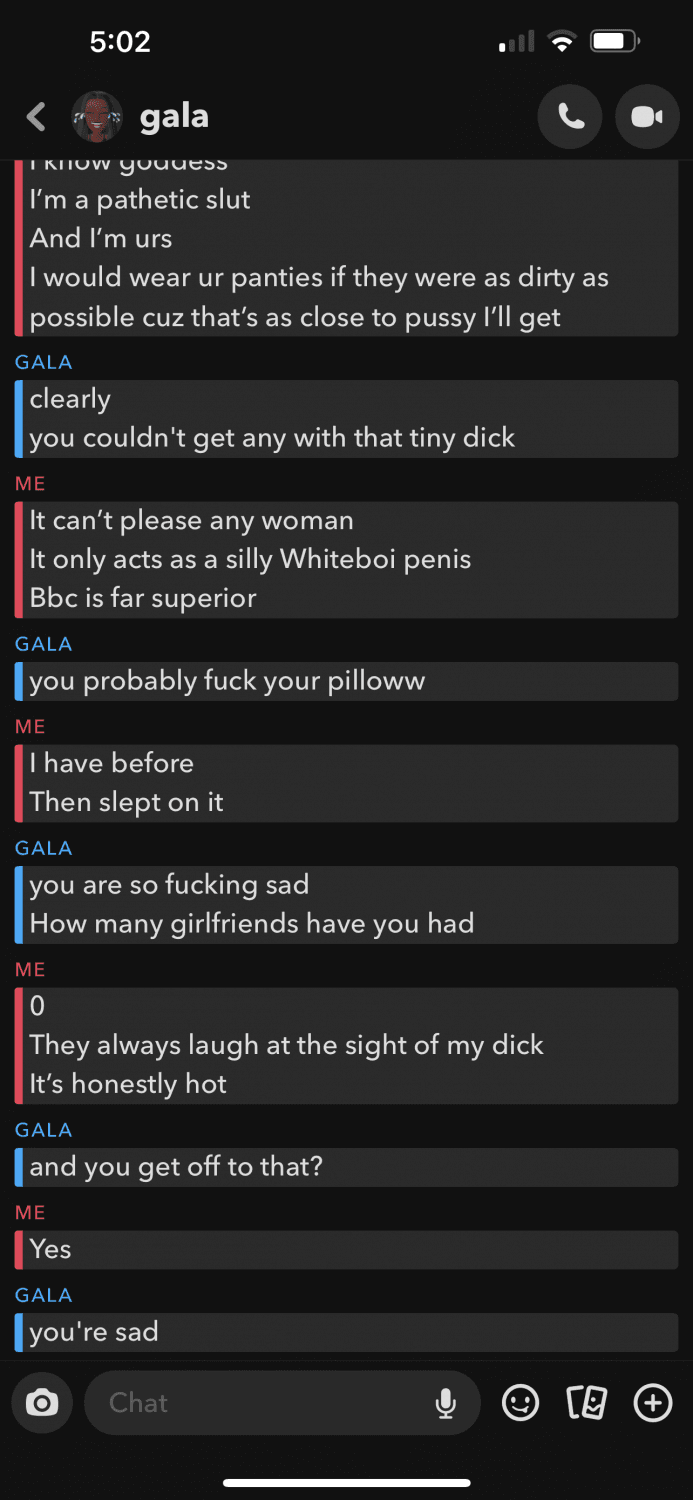 Click to view full size aussie wb chats w black goddess on snap