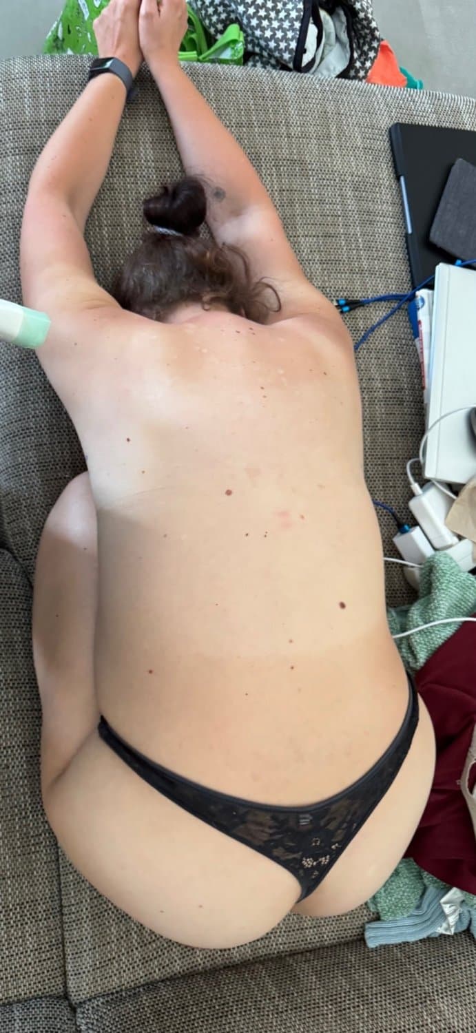 Click to view full size Wives perfect big ass in black thong