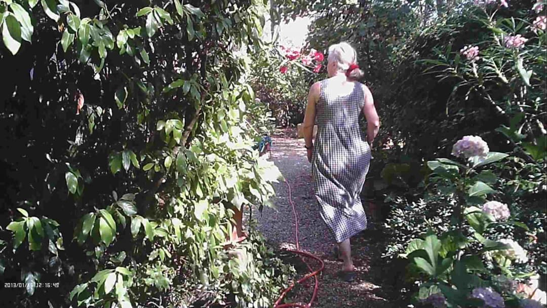 Delicious mature nurse Helen caught upskirt pantyless