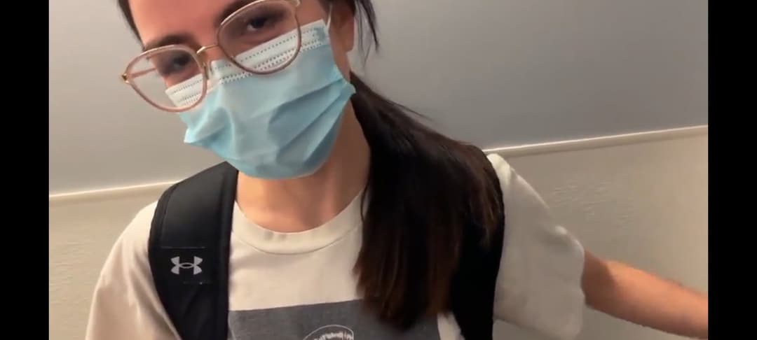 19 Y.O. depraved girl sucks dick sloppy deepthroat and walks down the street with cum on her face