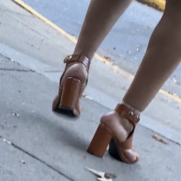 Mrs Tyra Soft Feet Wearing Open Toe Open Heels  ?? At Work