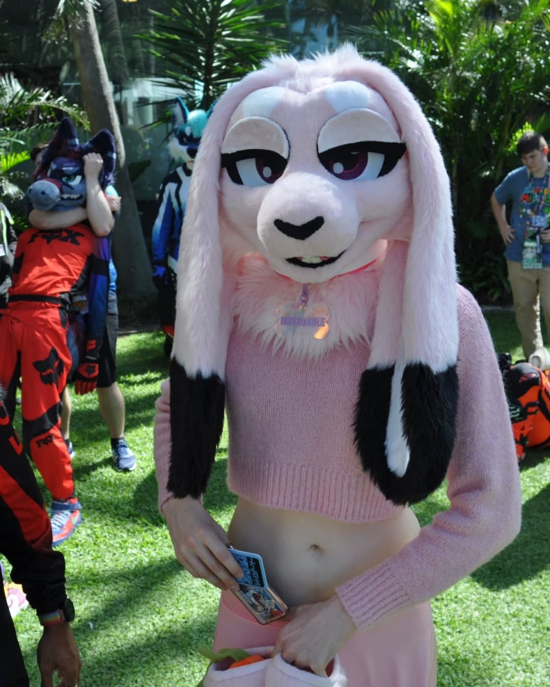 [FURRY] ??? Australian femboy with pink bunny fursuit (bňüŷÿbüņș/ĦöppëřĦöpș_)