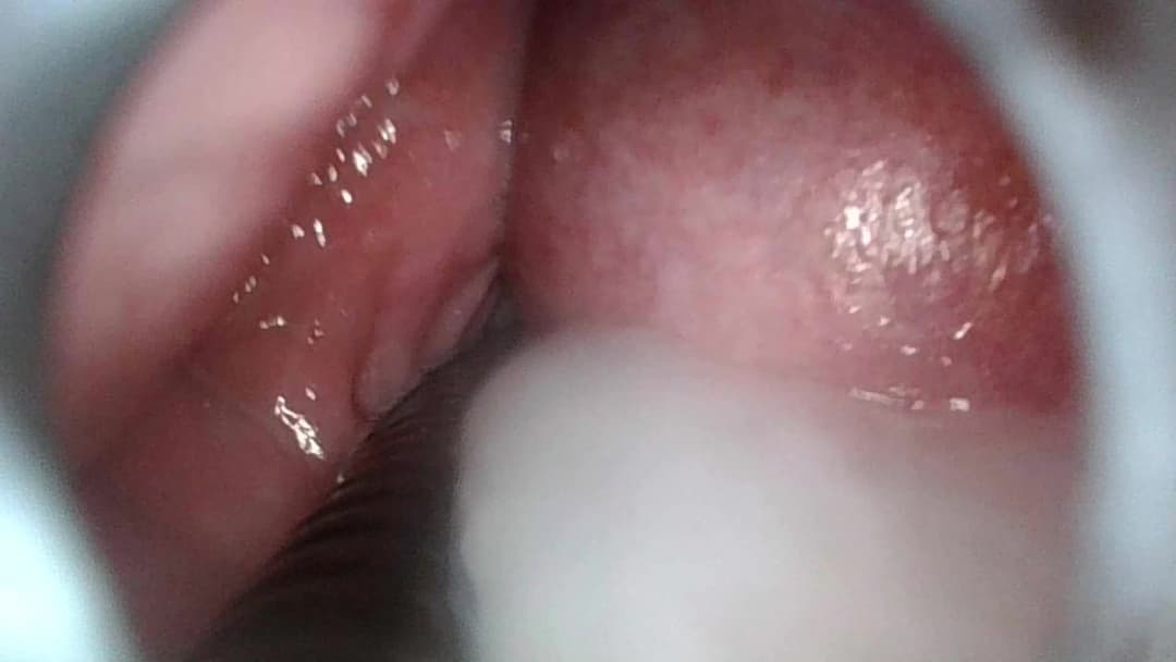 With the endoscope in her vagina, fingered her, licked her, and then insert my penis and cum inside.