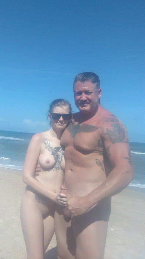 Excited at the beach