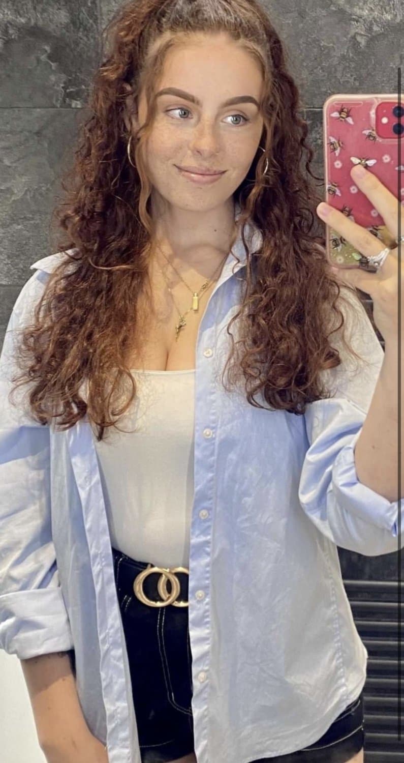 Redhead slut needs her face and tits covered in cum