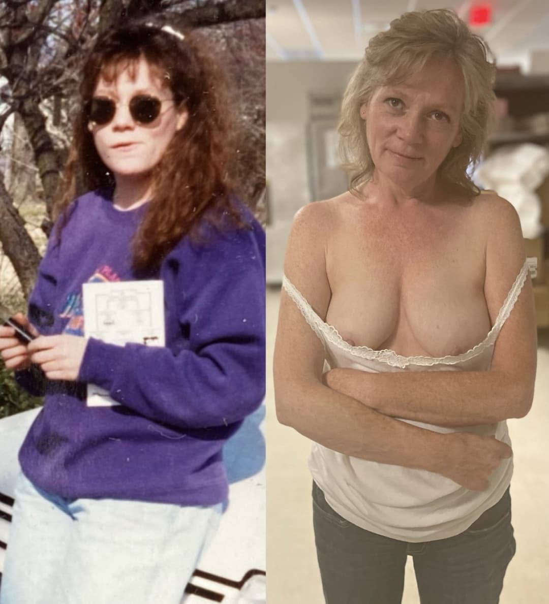 Small town mom and wife Bras and tit pics she has sent her son and friends