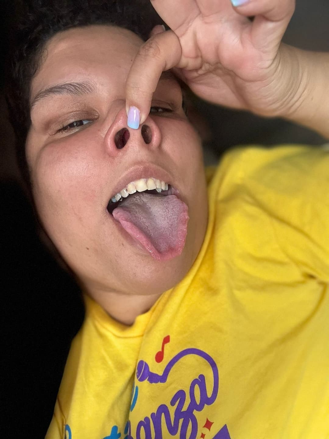 Click to view full size Whore-wife Face fetish (nose, forehead, tongue, teeth, mouth, ears, throat) Gaped, used hole