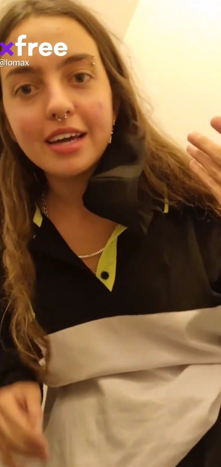 Slut rubs one out in an airplane bathroom and almost gets busted