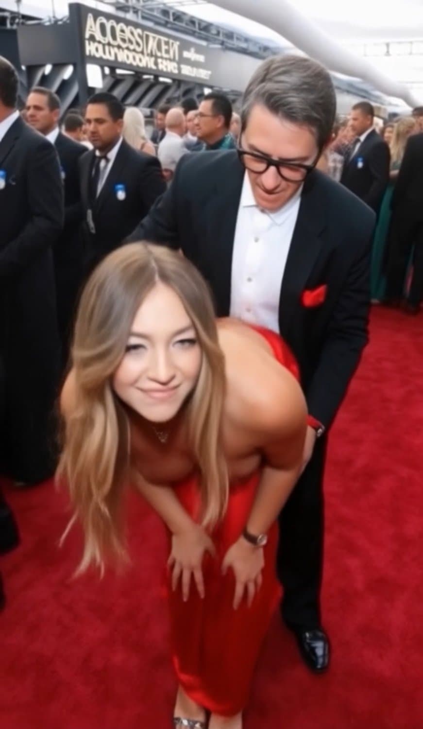 Sydney Sweeney groped & fucked live backstage Hot AI sextape ???