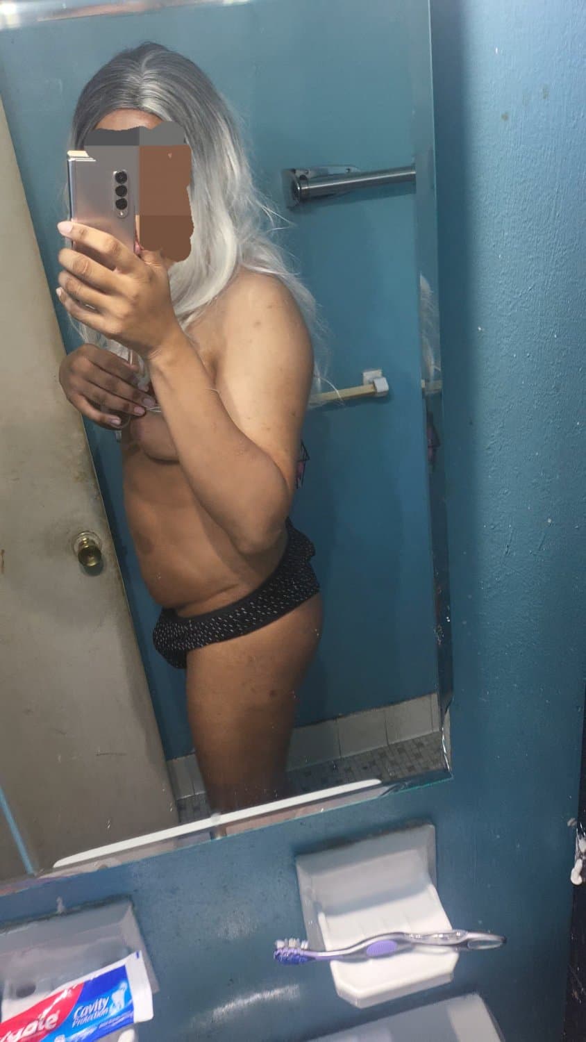 Ebony Crossdresser Striptease