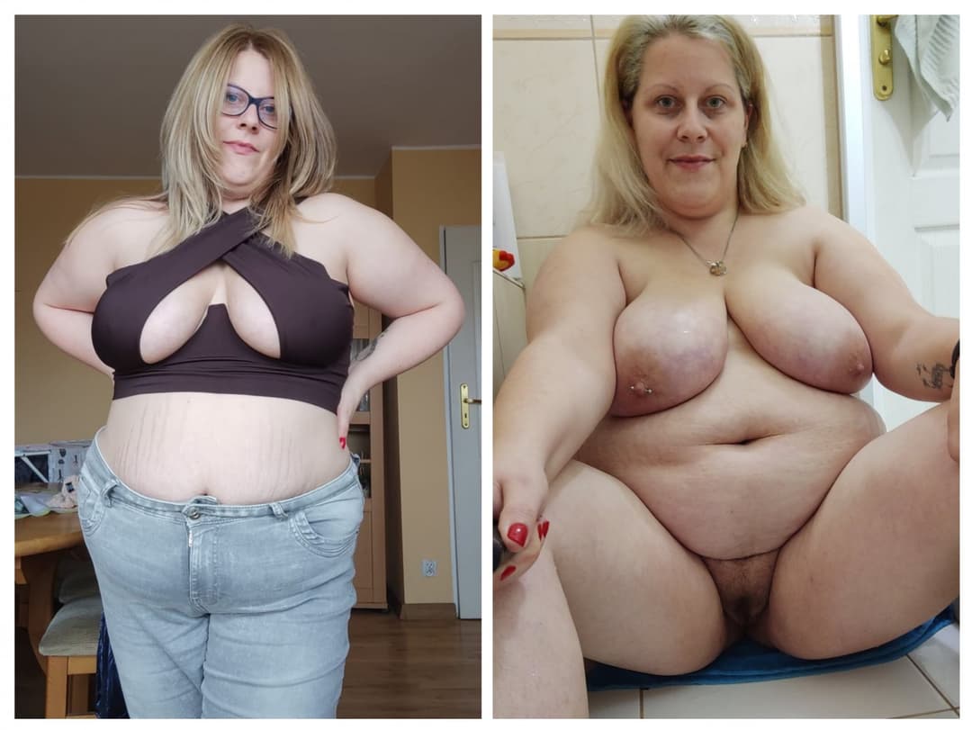 Fat German Fuckpig Sandy Berger Berlin dressed undressed