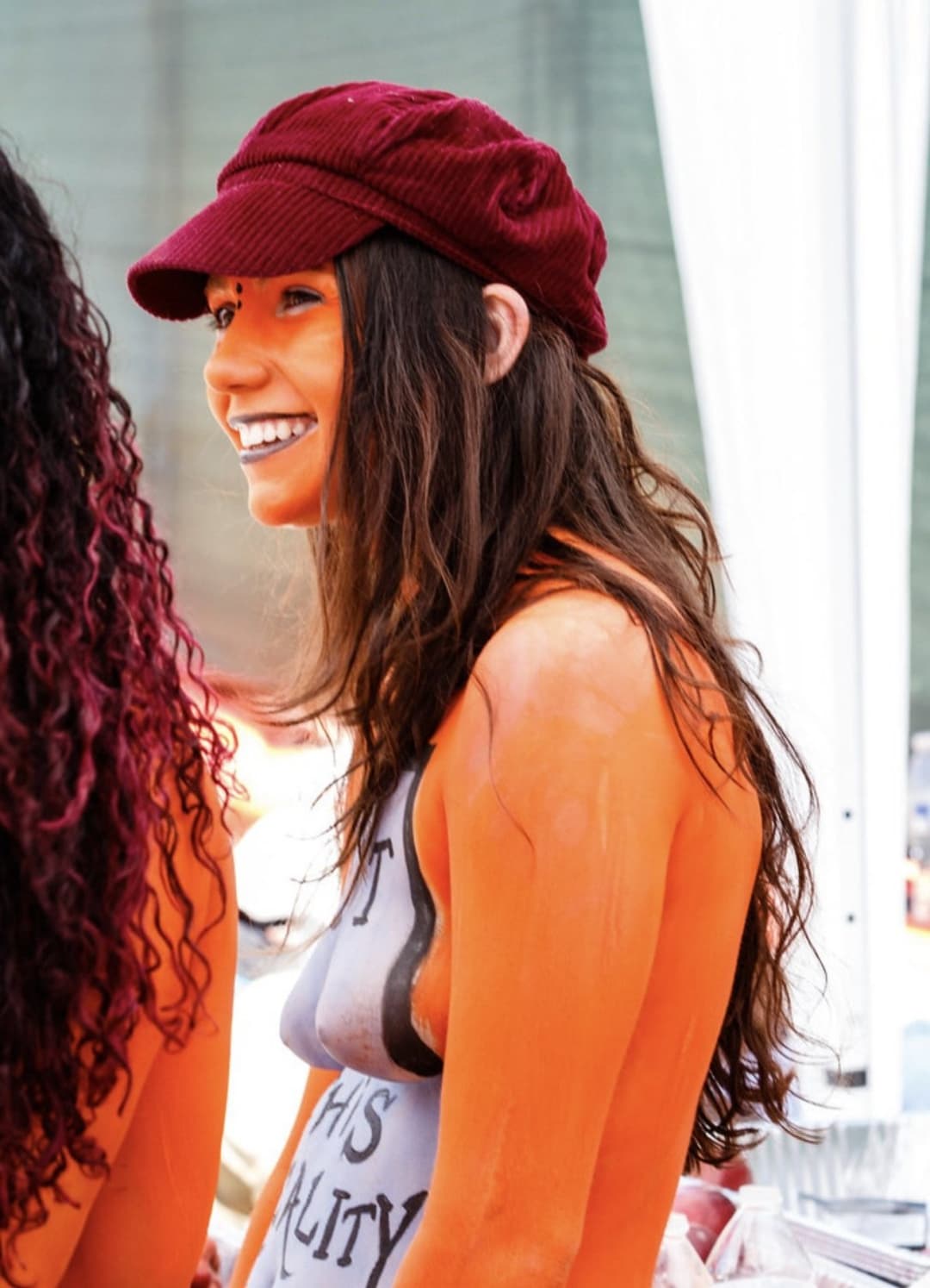 Pretty Nudist New Yorker Body Paint