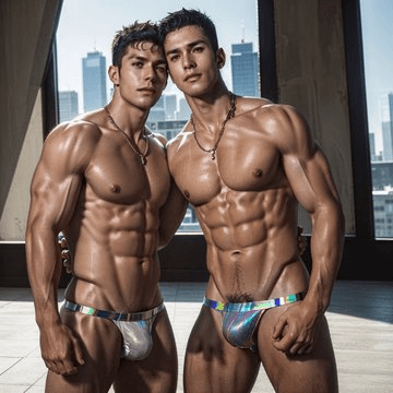 Click to view full size GAY A.I. MUSCLE MEN IN LINGERIE ???????