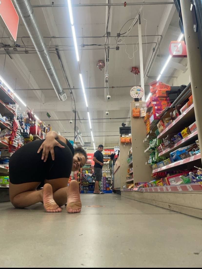 made the slut do all this in public ??even random people were watching her