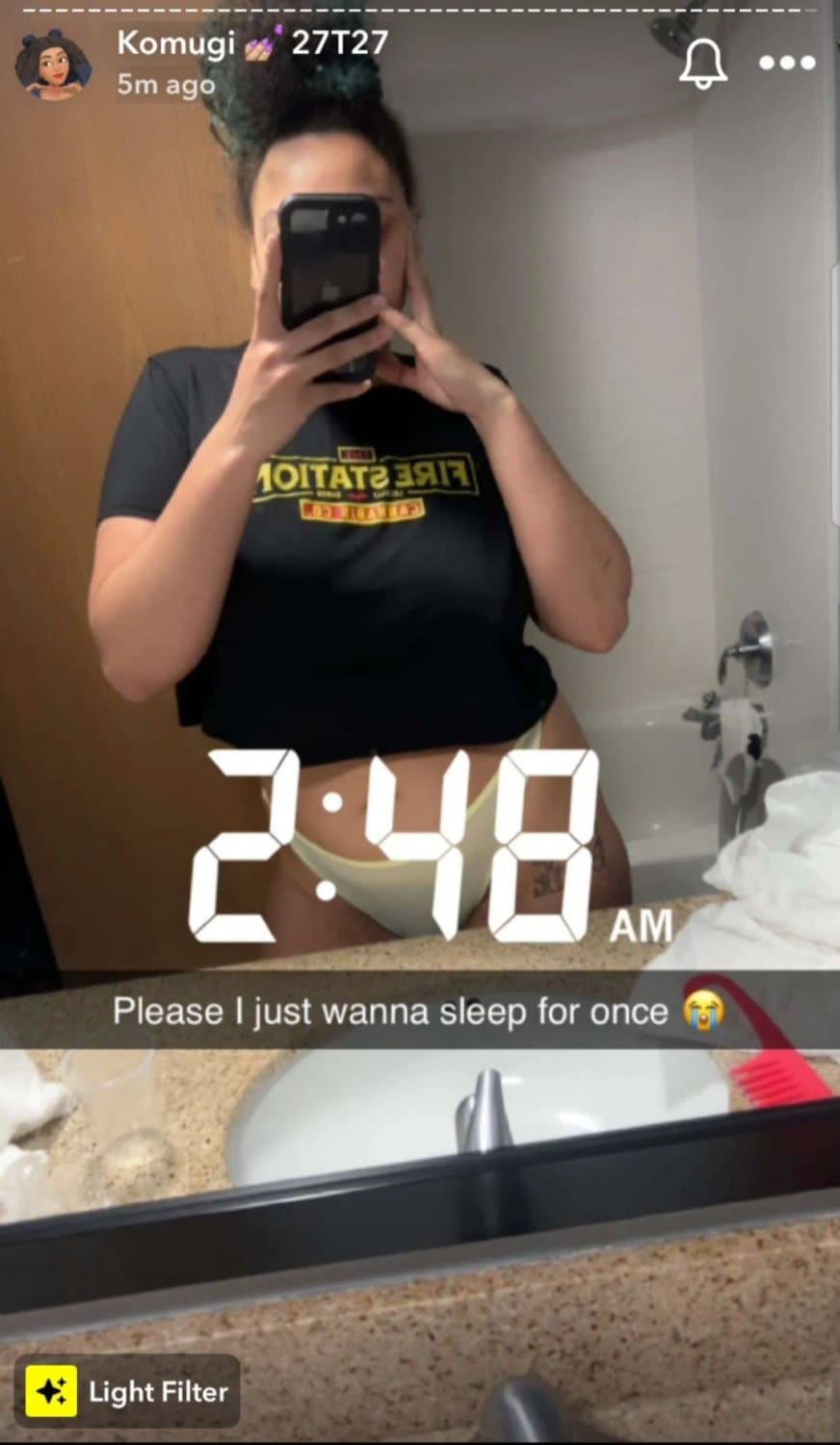 Snapchat light-skin puts out after teasing on her story. Dm for more