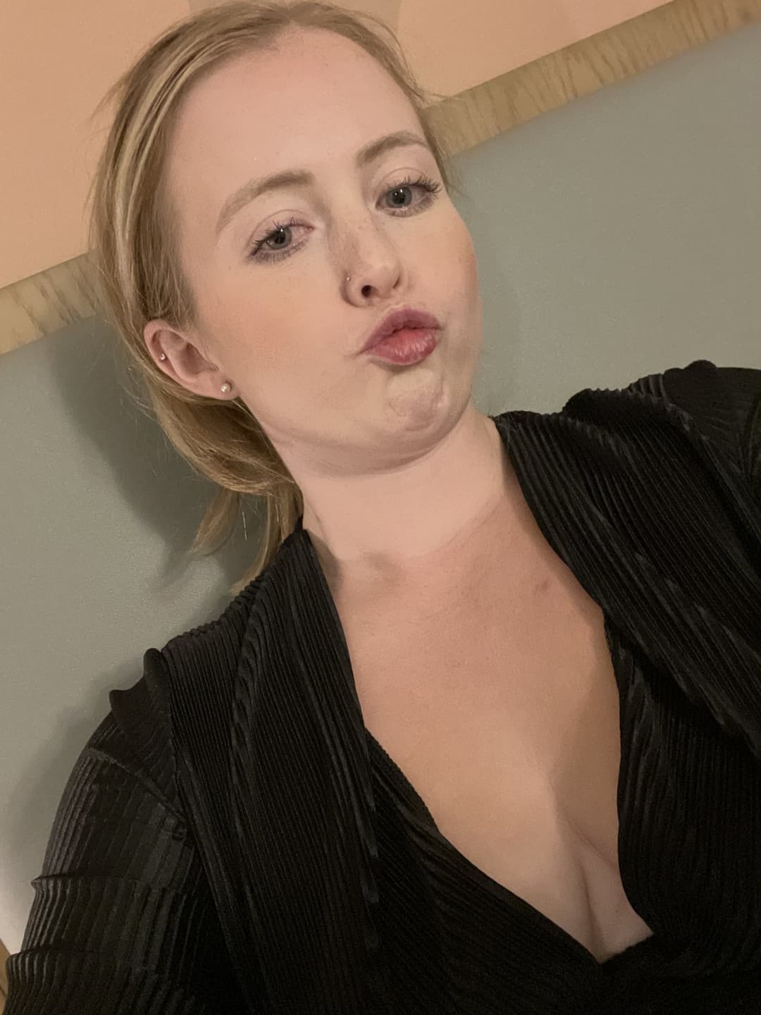 PAWG Brooke thick flight attendant with pierced nipples