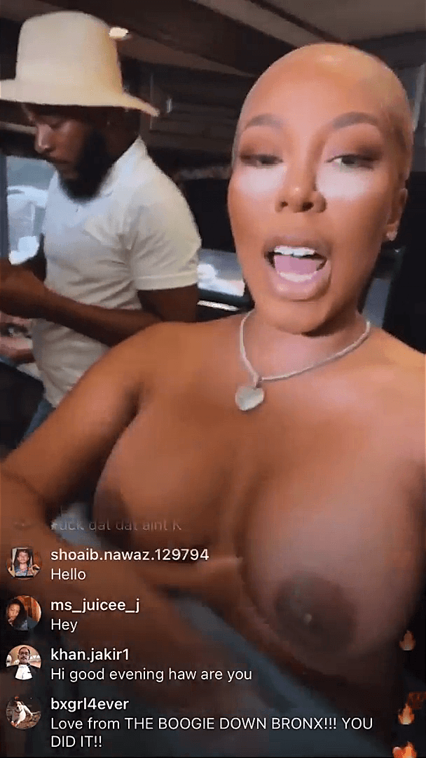 Click to view full size Busty Singer K. Michelle Nipple Slip ?