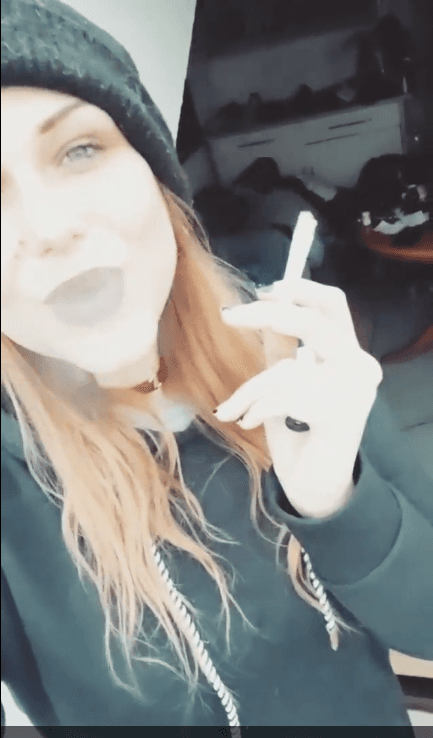 smoking hot emo hipster goth girl fucks the guys in the band. I love when women smile and smoke.