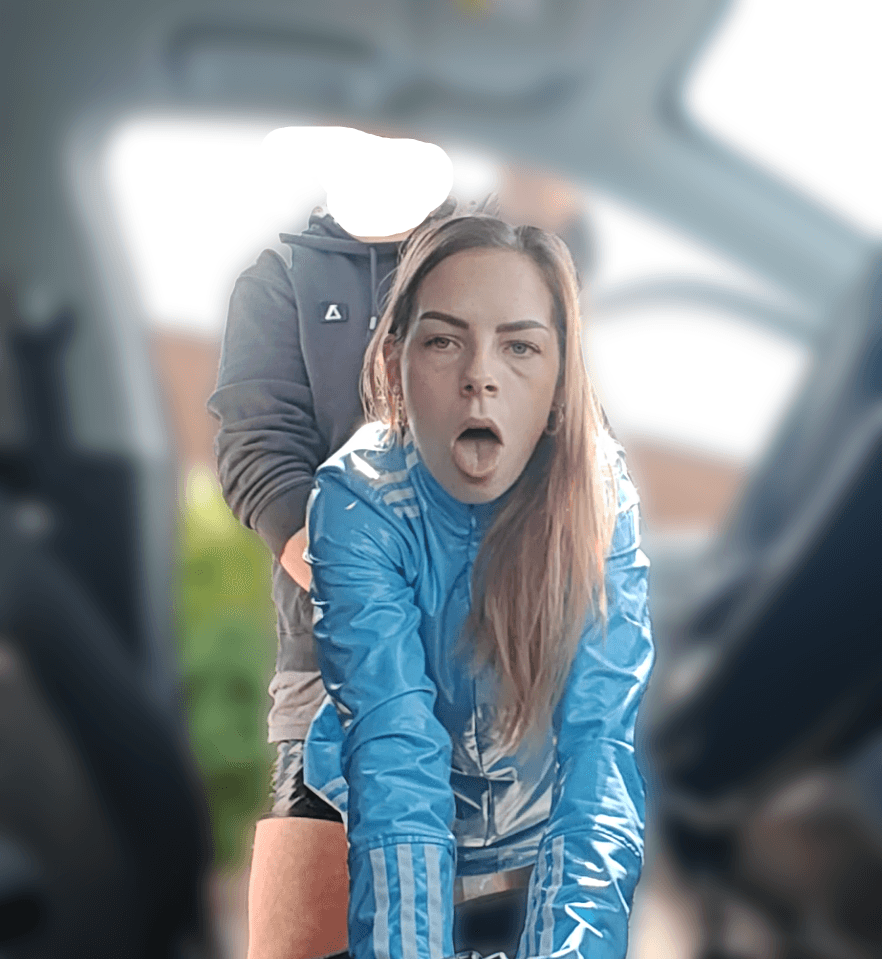 Fucked in Adidas Latex dress