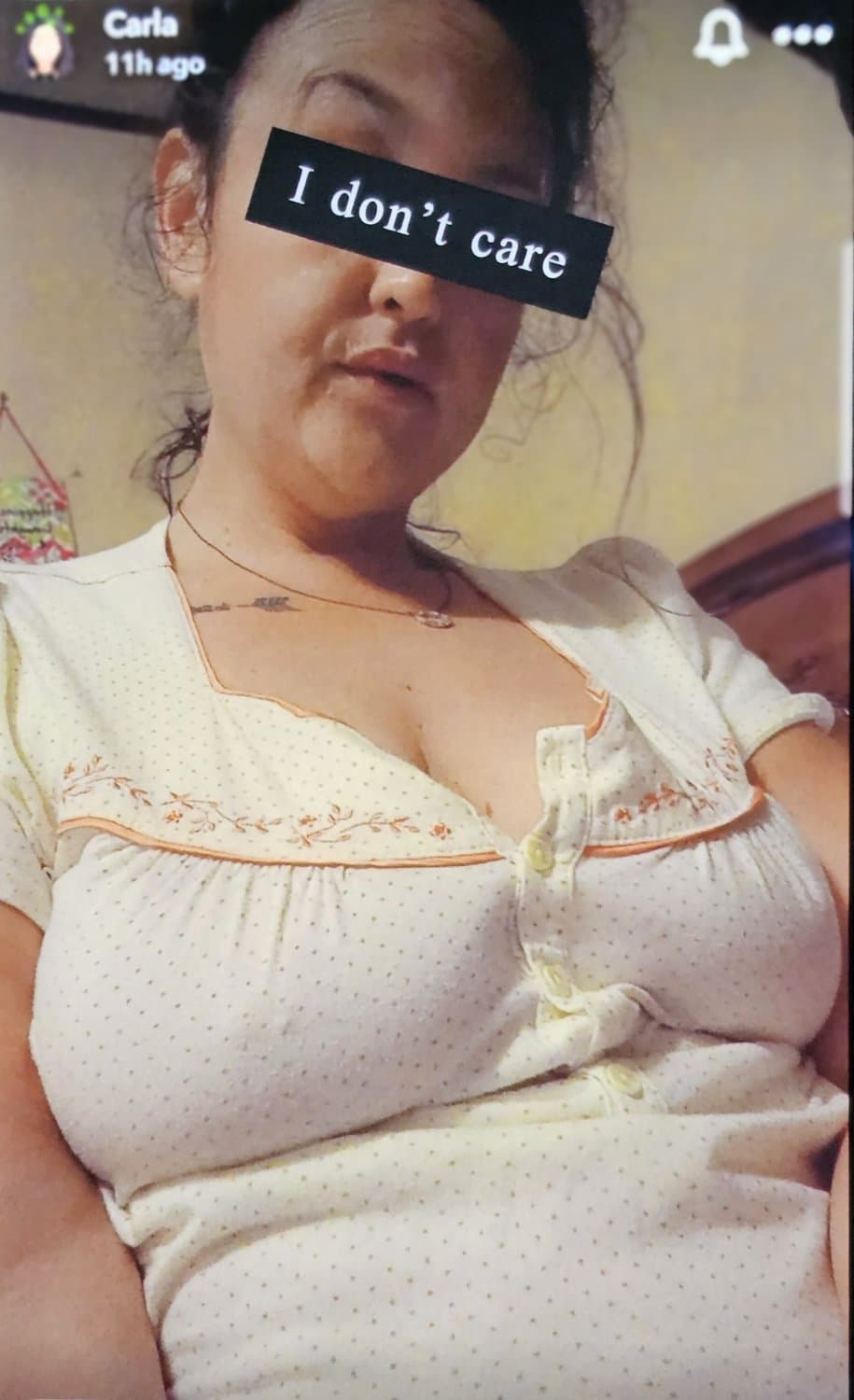 How does Carla feel about feel about strangers looking at her  Big Tits? ??